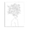 Stupell Industries Slouching Woman Elegant Bouquet Hair Minimal Linework Wall Plaque